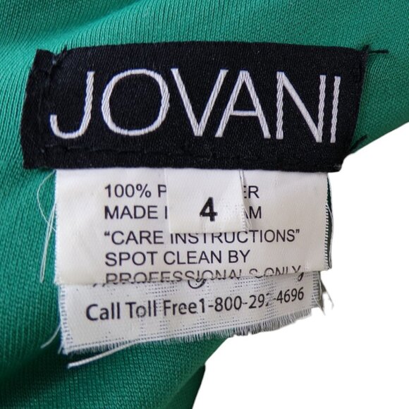 Jovani Formal Maxi Sequin Crystals Low Back Sheer Side Panels Lined Size 4 #1179 - Picture 9 of 9